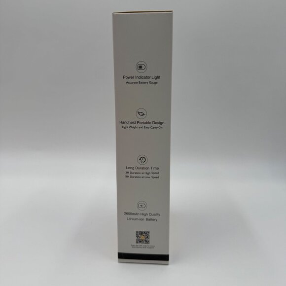 Geek Aire Mini Rechargeable Portable Fan 6-Blade 5-Speed With Power Bank - Picture 4 of 7